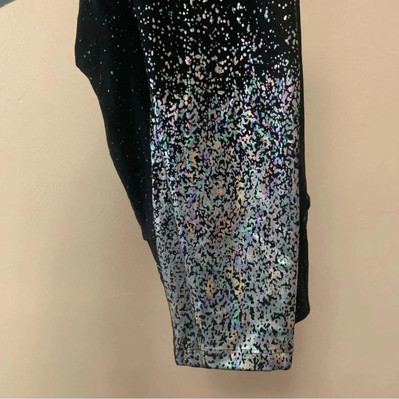 Beyond Yoga High Waisted Alloy Ombre Midi Legging Black Iridescent Speckle Large - Picture 10 of 15